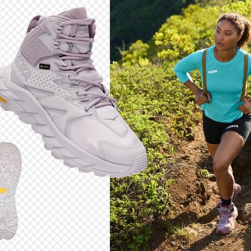 Hoka Women's Athletic Hiking High Top Mountain Trail Race Shoes Light Purple